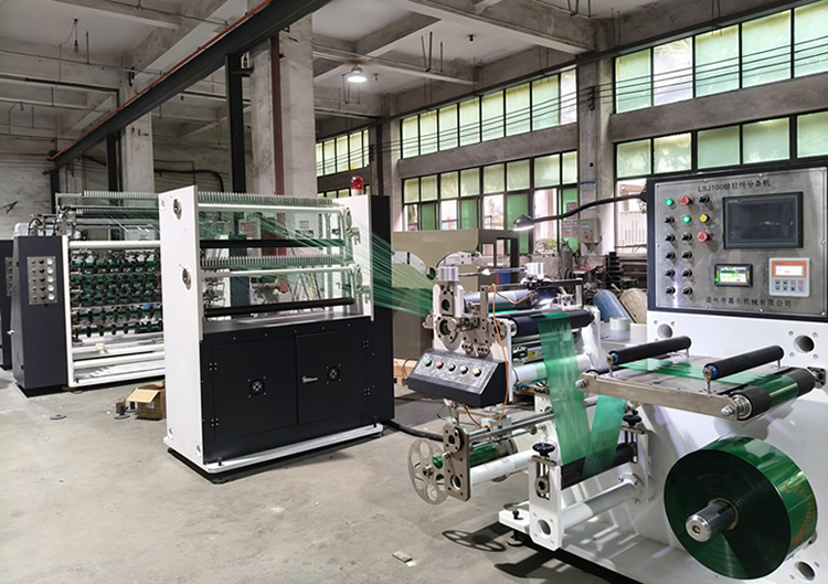 100頭電纜色帶拉線分條機 100頭電纜色帶拉線分條機